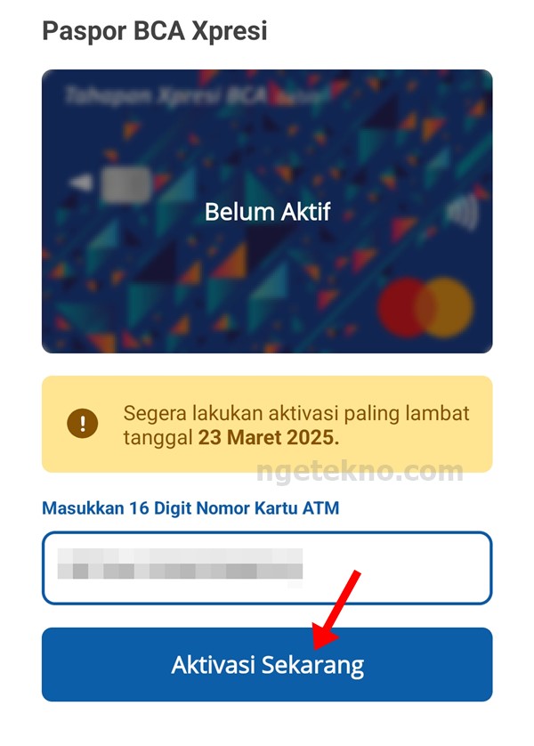 Cara Aktivasi Kartu ATM BCA Melalui BCA Mobile