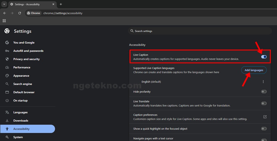 Cara Mengakifkan Live Caption di Google Chrome