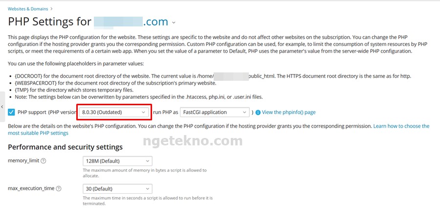 Cara Update Versi PHP di WordPress