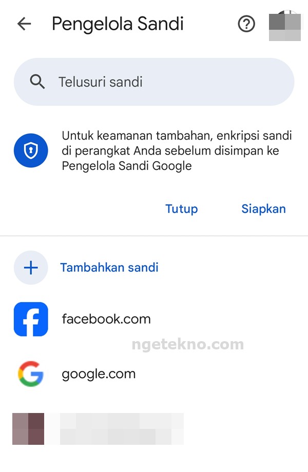 Cara Melihat Password Tersimpan di Chrome Android