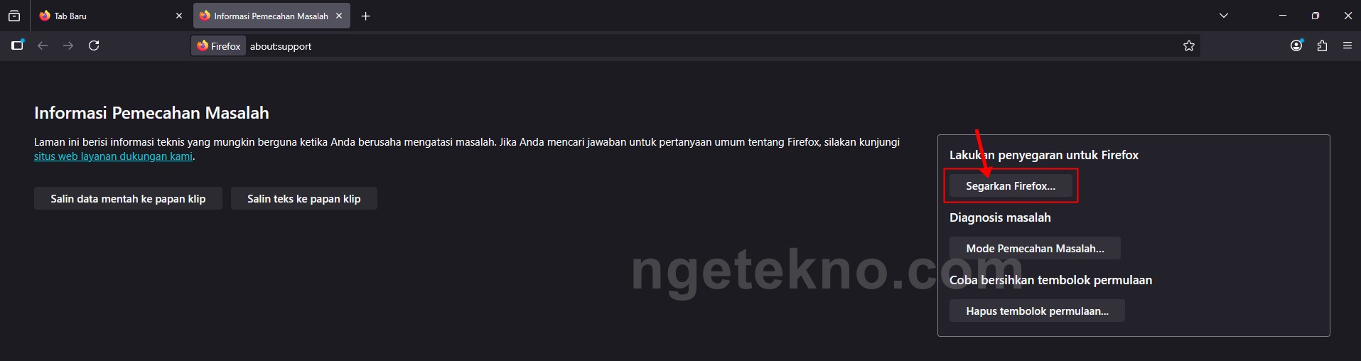 Cara Reset Firefox ke Pengaturan Awal