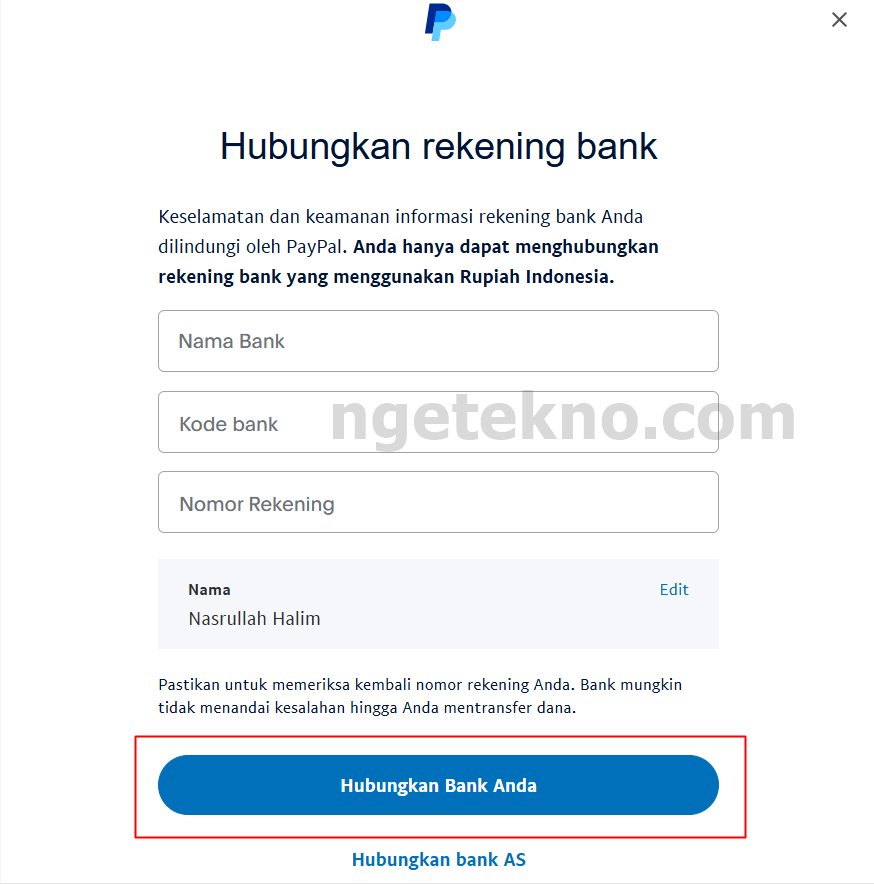 Cara Menambahkan Rekening Bank Lokal di Paypal 2025