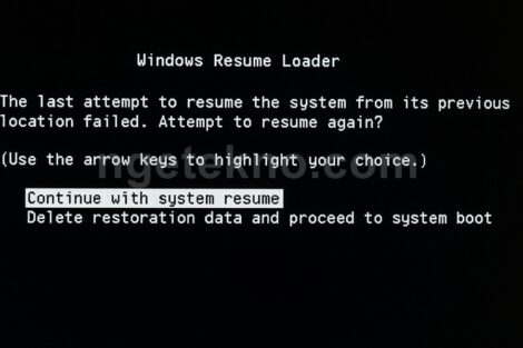 Cara Mengatasi Windows Resume Loader