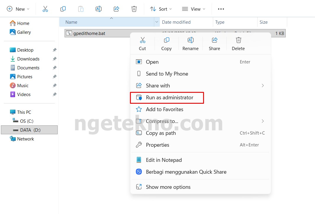Cara Mengaktifkan gpedit.msc di Windows 10/11 Home Edition